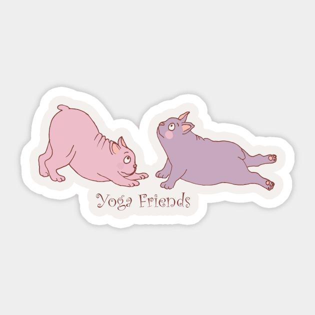 Yoga Friends- Dogs Sticker by BGartmanStudio